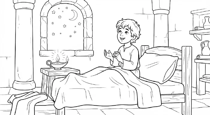 Outra página do pacote de desenhos bíblicos